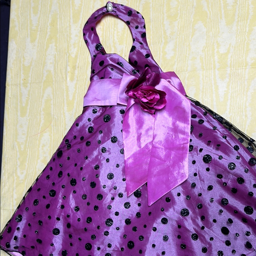 Hot pink Sleeveless Halter Sundress for Prom